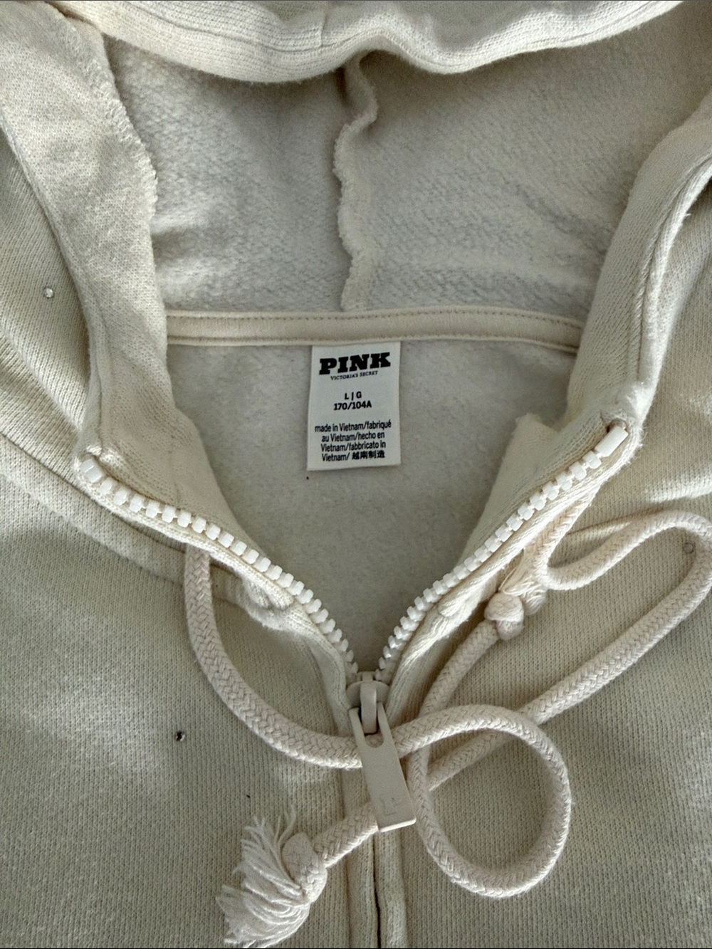 PINK Victoria's Secret Cream Women's Rhinestone Sweatsuit - Picture 3 of 7